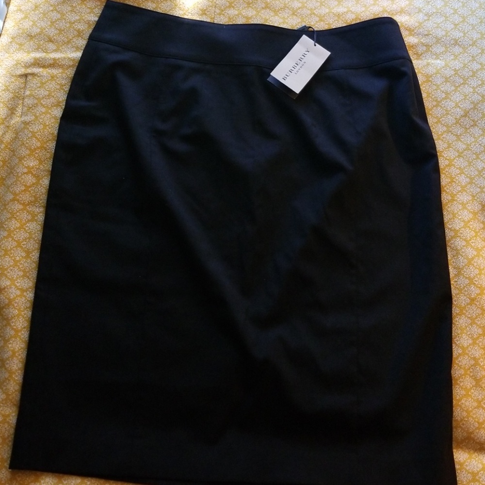 Black wool Burberry Skirt